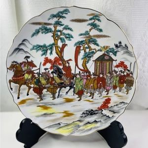 VINTAGE TOYO-SHOGUN LORD PROCESSION COLLECTIBLE PLATE . MADE IN JAPAN.